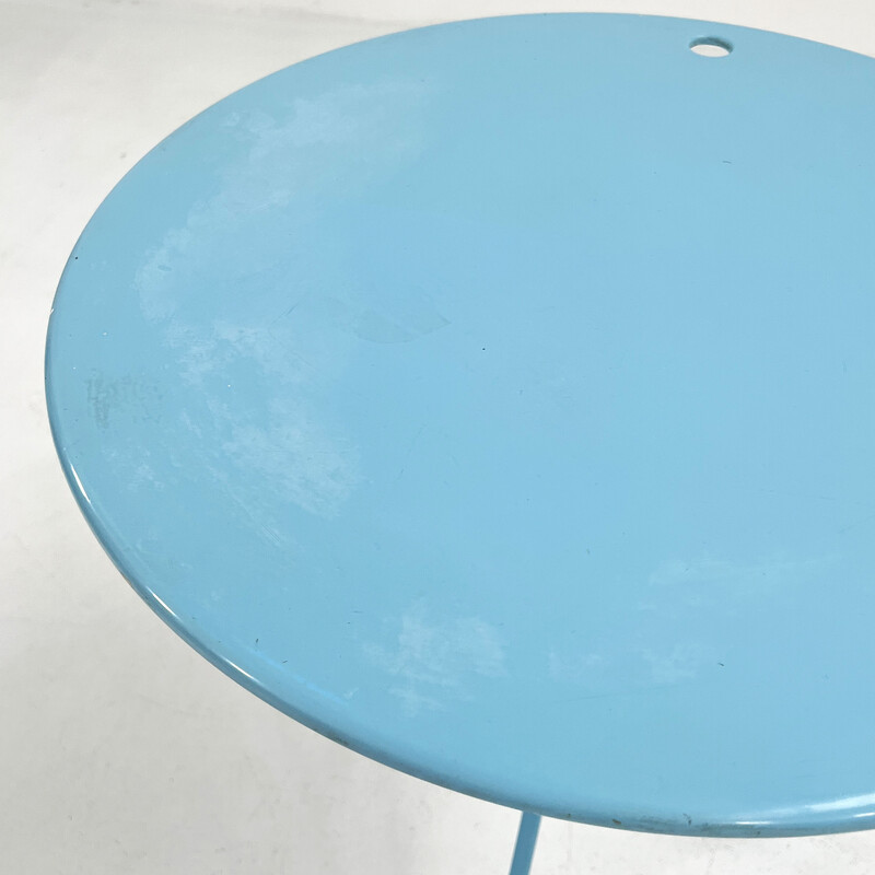 Tavolo pieghevole Cumano blu vintage di Achille Castiglioni per Zanotta, anni '70