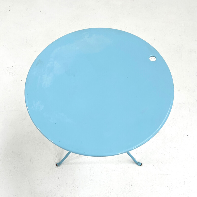 Table pliante Cumano bleue vintage par Achille Castiglioni pour Zanotta, 1970