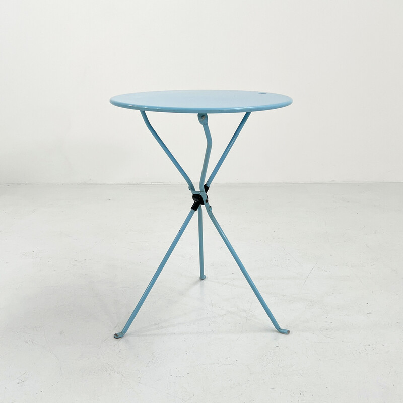 Table pliante Cumano bleue vintage par Achille Castiglioni pour Zanotta, 1970