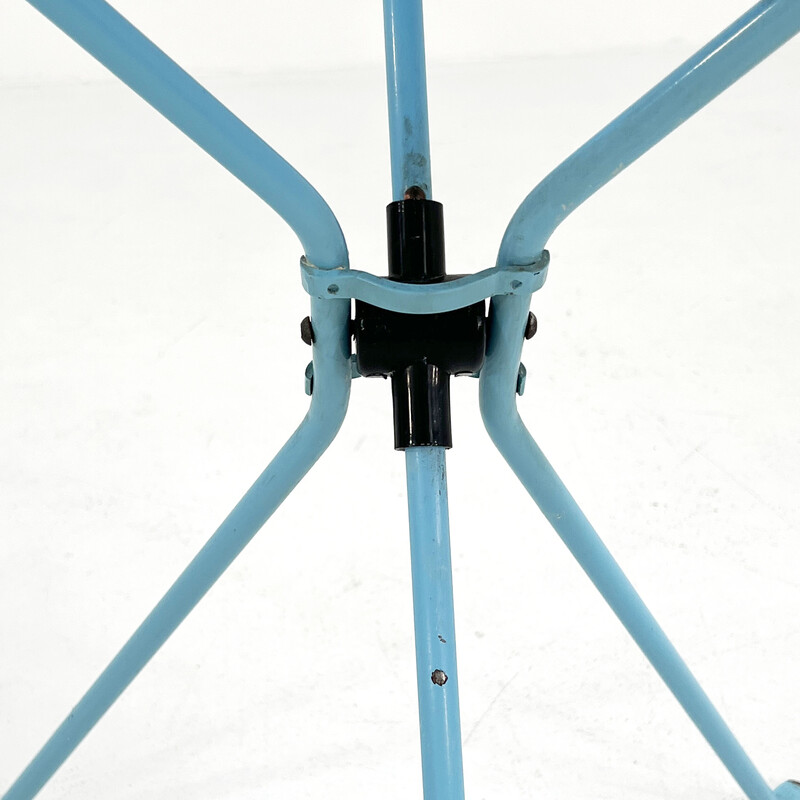 Vintage blue Cumano folding table by Achille Castiglioni for Zanotta, 1970s