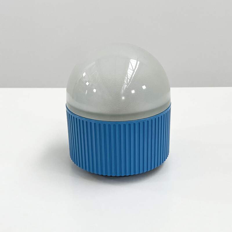 Lámpara de mesa Bulbo azul vintage de R. Barbieri y G. Marianelli para Tronconi, años 80