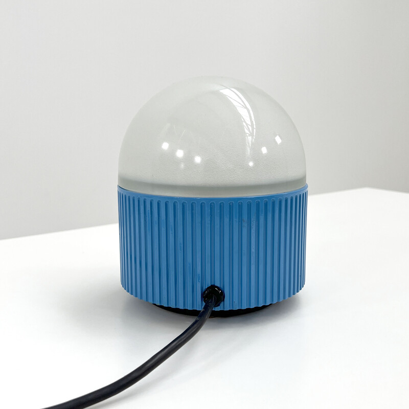 Lampe de table Bulbo bleue vintage par R. Barbieri et G. Marianelli pour Tronconi, 1980
