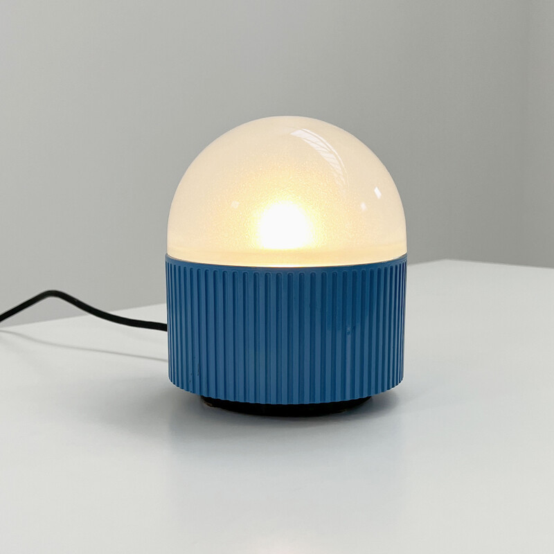 Vintage blauwe Bulbo tafellamp van R. Barbieri en G. Marianelli voor Tronconi, jaren 1980