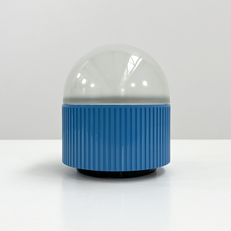 Lámpara de mesa Bulbo azul vintage de R. Barbieri y G. Marianelli para Tronconi, años 80