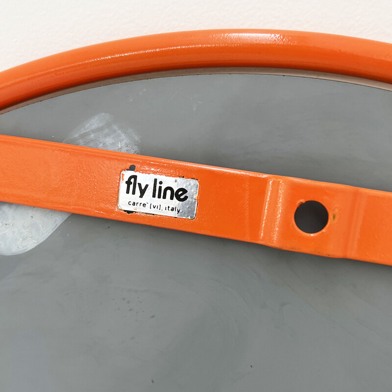 Espejo vintage naranja de Flyline, años 80