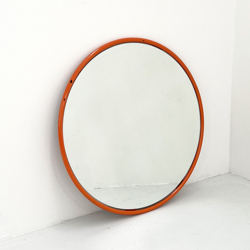 Vintage orange mirror by Flyline, 1980s