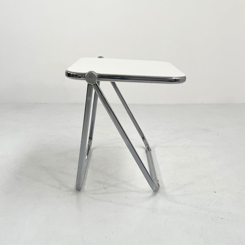 Vintage white Platone folding desk by Giancarlo Piretti for Anonima Castelli, 1970s