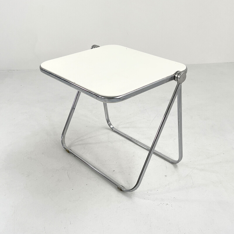 Vintage wit Platone vouwbureau van Giancarlo Piretti voor Anonima Castelli, 1970