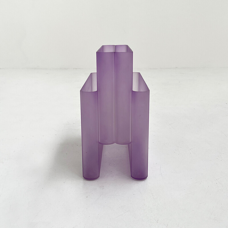 Porte-revues vintage en lucite violet par Giotto Stoppino pour Kartell, 1970