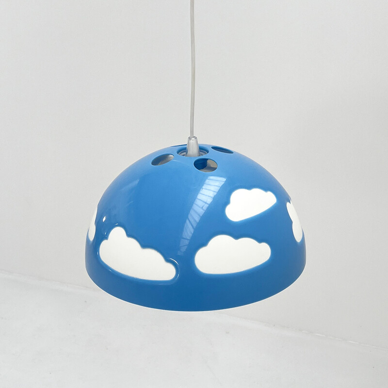 Lampada a sospensione Skojig Cloud blu vintage di Henrik Preutz per Ikea, anni '90