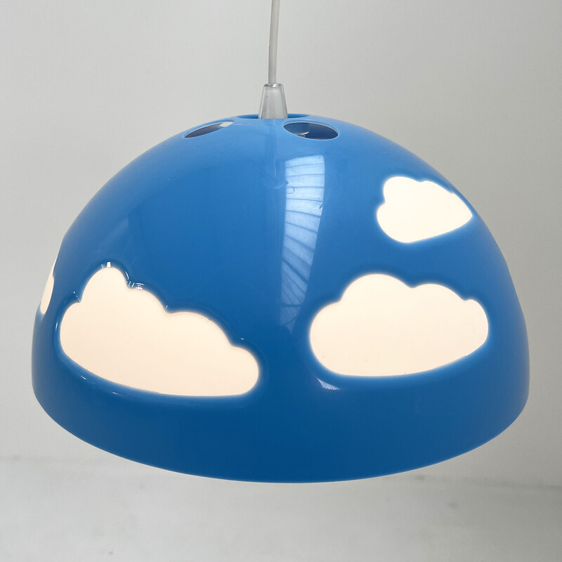 Lampada a sospensione Skojig Cloud blu vintage di Henrik Preutz per Ikea, anni '90