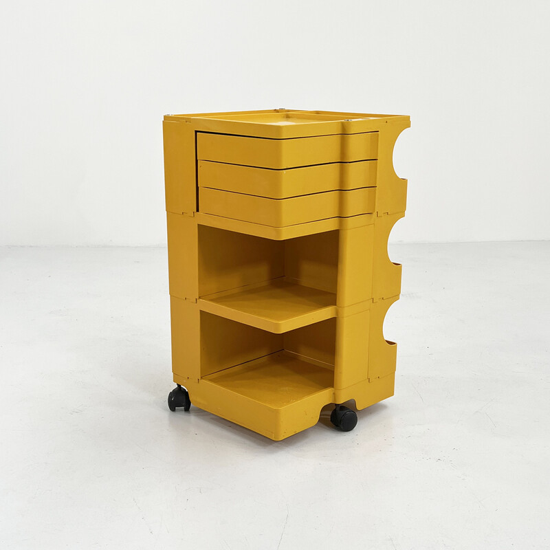 Carrello Boby giallo vintage di Joe Colombo per Bieffeplast, anni '60