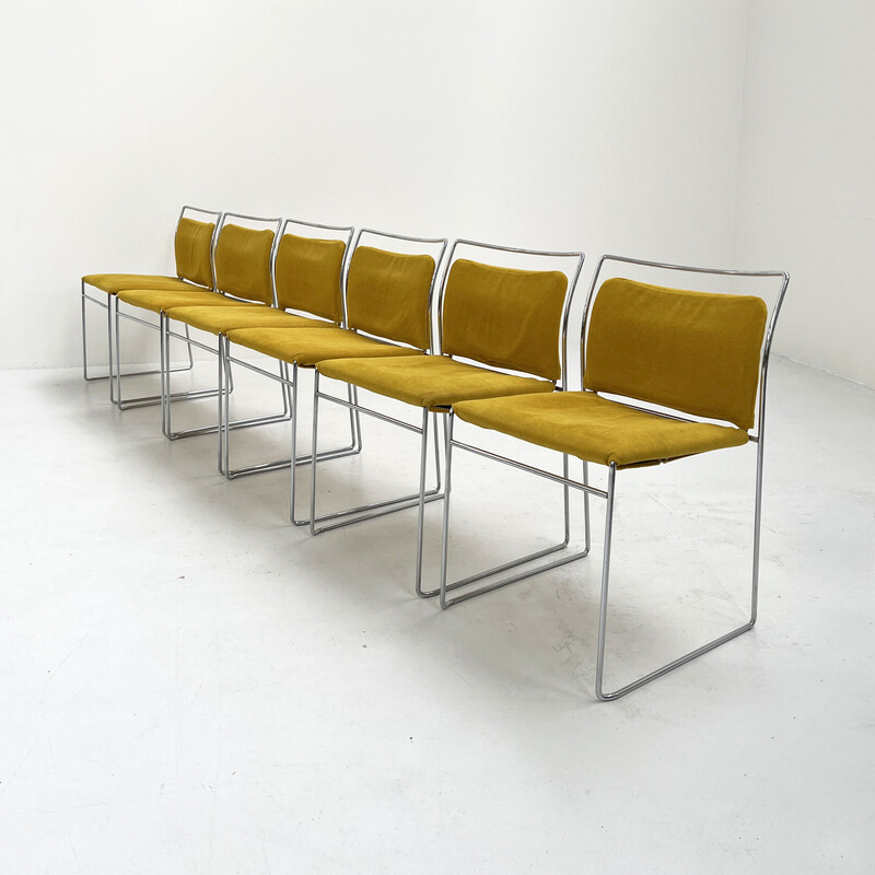 Set van 6 vintage Tulu eetkamerstoelen van Kazuhide Takahama voor Gavina, 1960