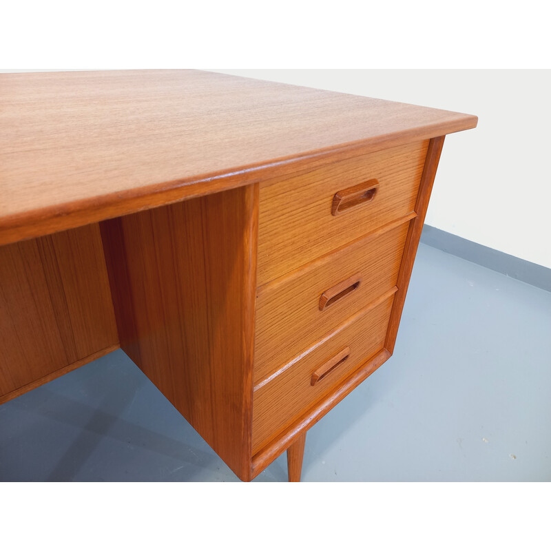 Vintage teak double-sided desk, 1960