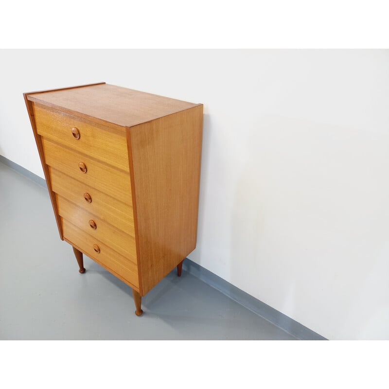 Vintage teak chest of drawers, 1950-1960