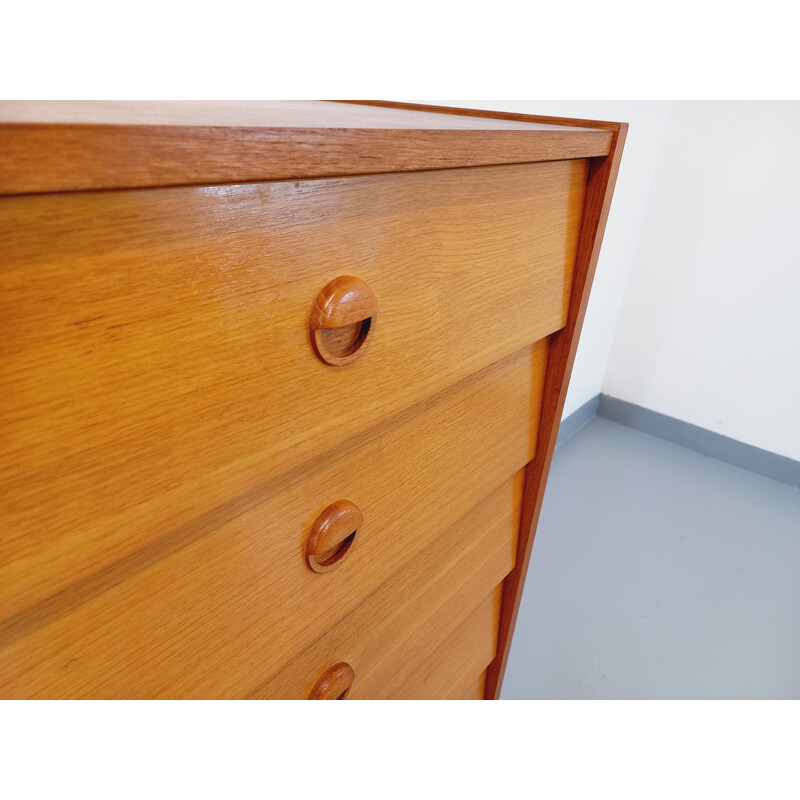 Vintage teak chest of drawers, 1950-1960