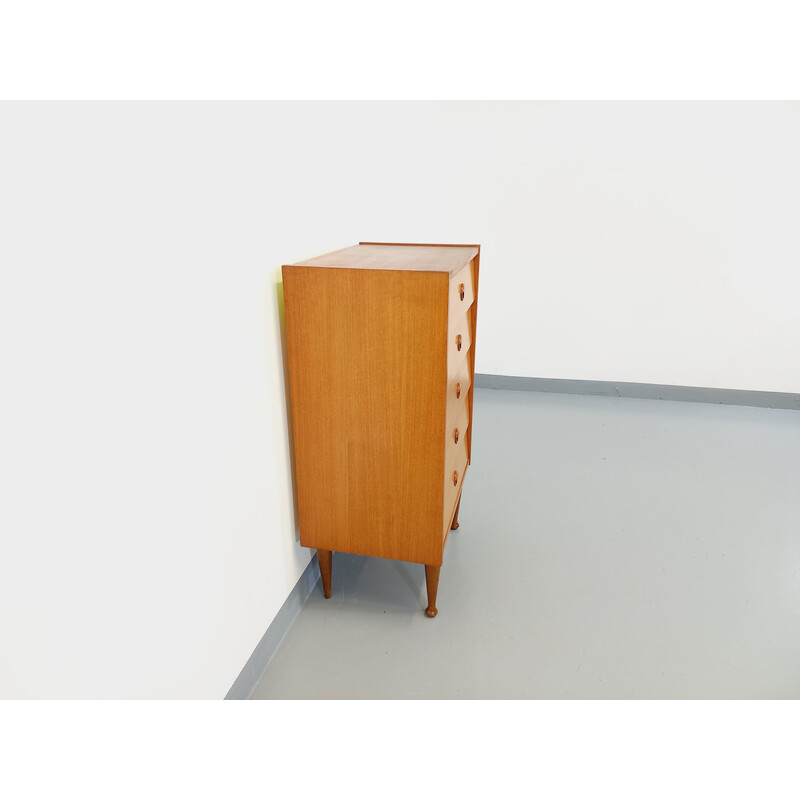 Vintage teak chest of drawers, 1950-1960