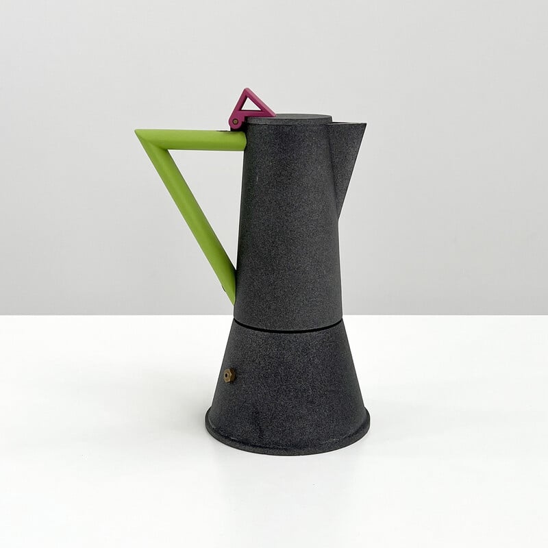 Vintage coffeepot 'Accademia' series in aluminium by Ettore Sottsass for Lagostina, 1980