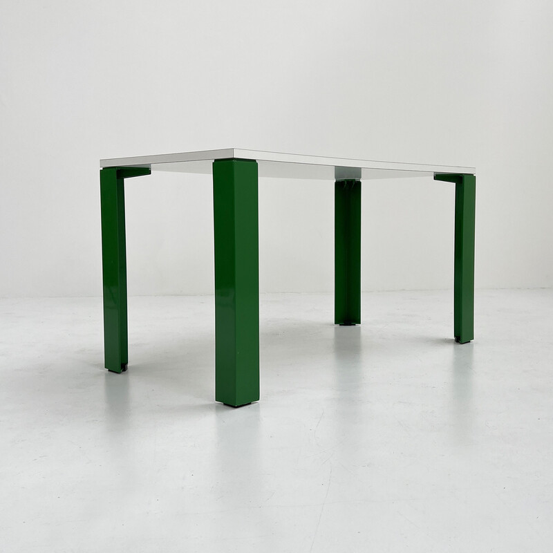 Vintage Eretteo dining table with green legs by Örni Halloween for Artemide, 1970