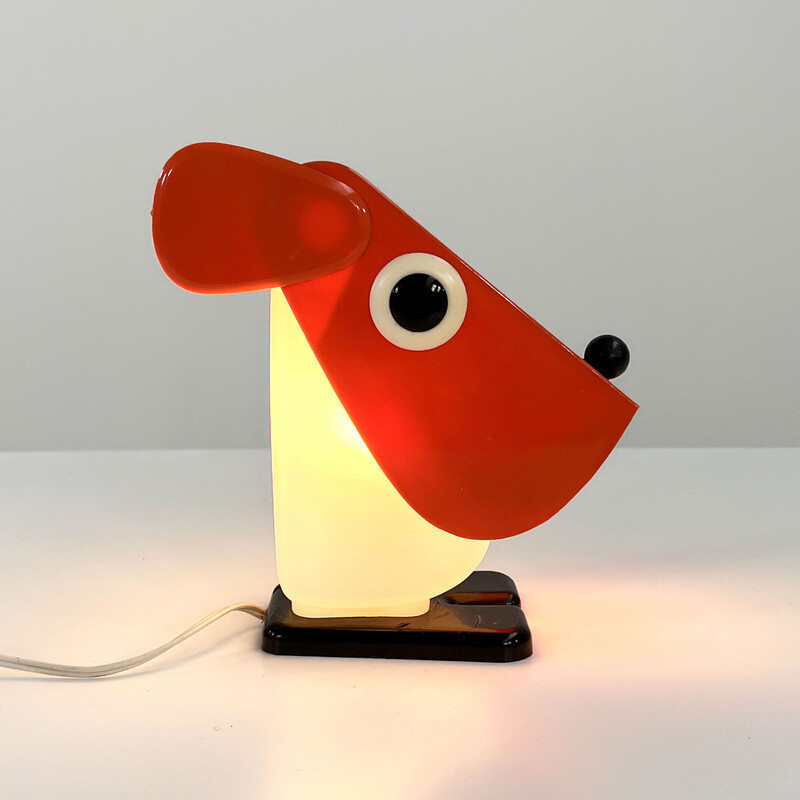 Vintage dog-shaped table lamp by Fernando Cassetta for Tacman, 1970