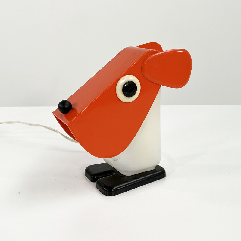 Vintage dog-shaped table lamp by Fernando Cassetta for Tacman, 1970