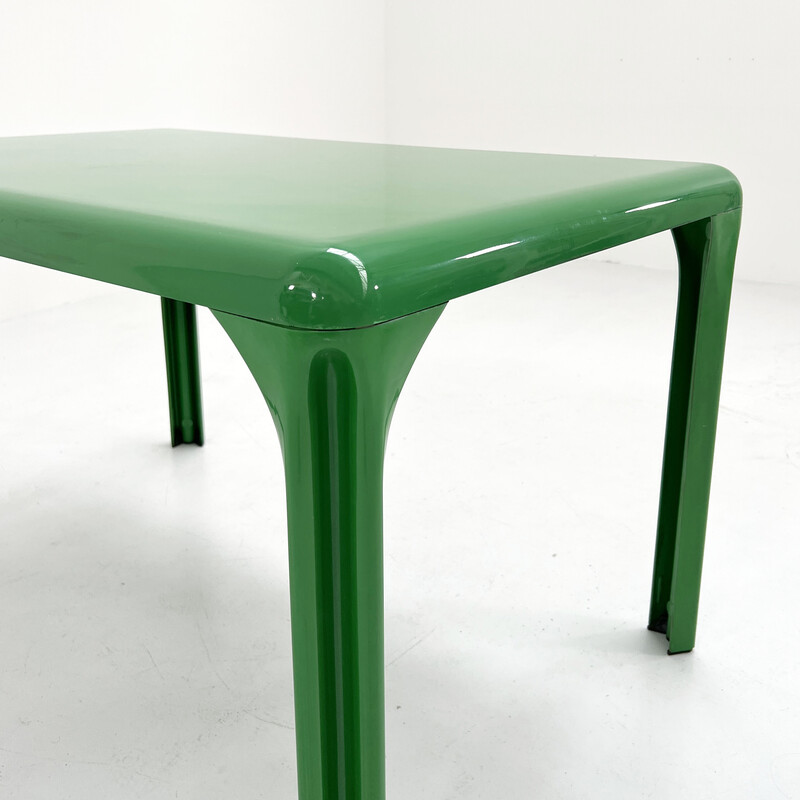 Mesa de comedor vintage Stadio 120 verde de Vico Magistretti para Artemide, 1970