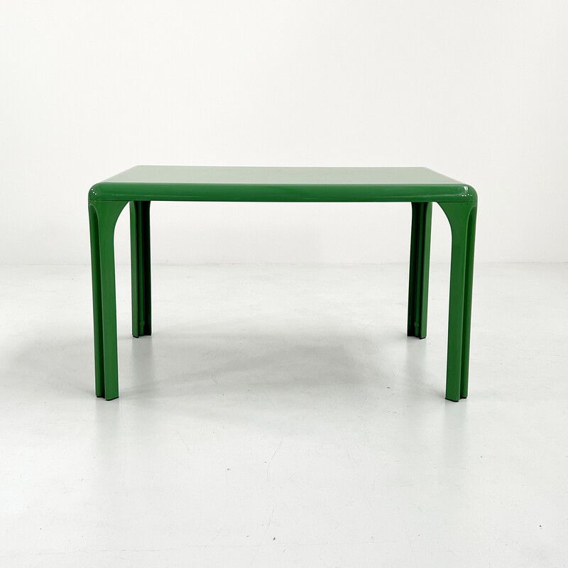 Vintage Stadio 120 green dining table by Vico Magistretti for Artemide, 1970