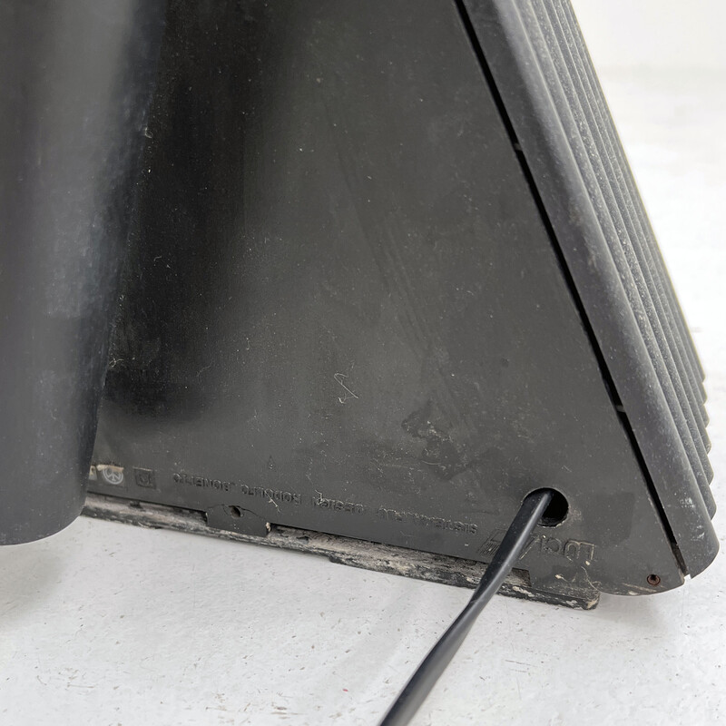 Vintage black Sistema Flu floor lamp by Rodolfo Bonetto for Luci, Italy 1980