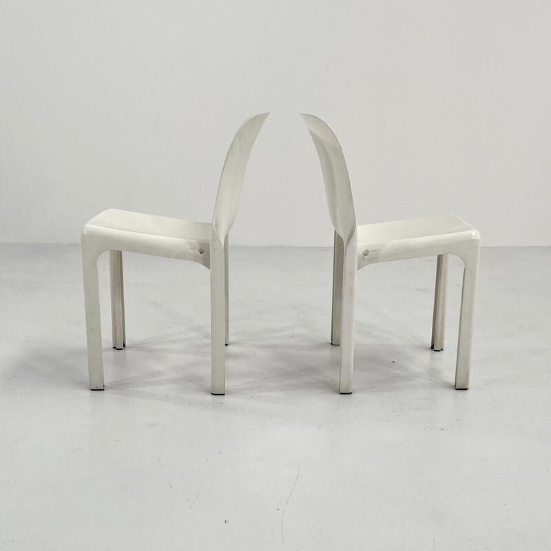 Vintage Selene plastic chairs by Vico Magistretti for Artemide, 1970