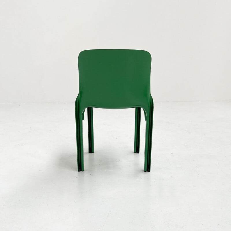 Chaise vintage Selene en plastique vert par Vico Magistretti pour Artemide, 1970