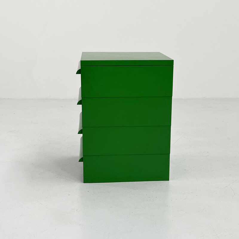 Vintage green chest ef drawers model 4601 by Simon Fussell for Kartell, 1970s