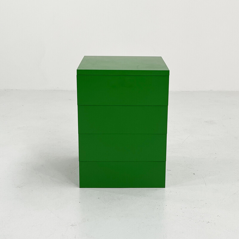 Cassettiera vintage verde modello 4601 di Simon Fussell per Kartell, anni '70