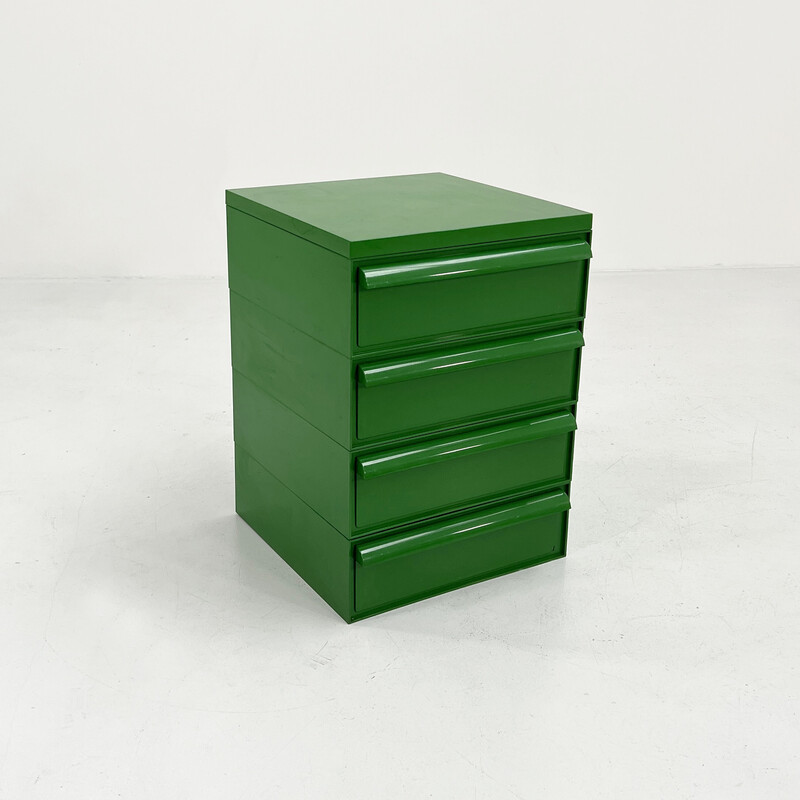 Vintage groene ladekast model 4601 van Simon Fussell voor Kartell, jaren 1970