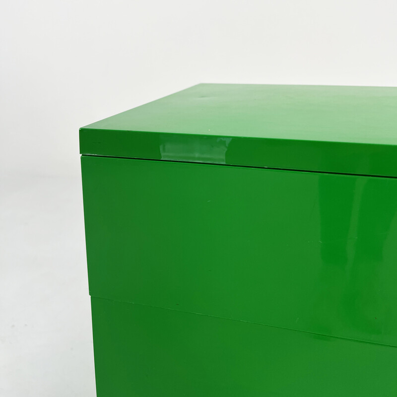 Commode vintage verte à 5 tiroirs modèle 4601 par Simon Fussell pour Kartell, 1970