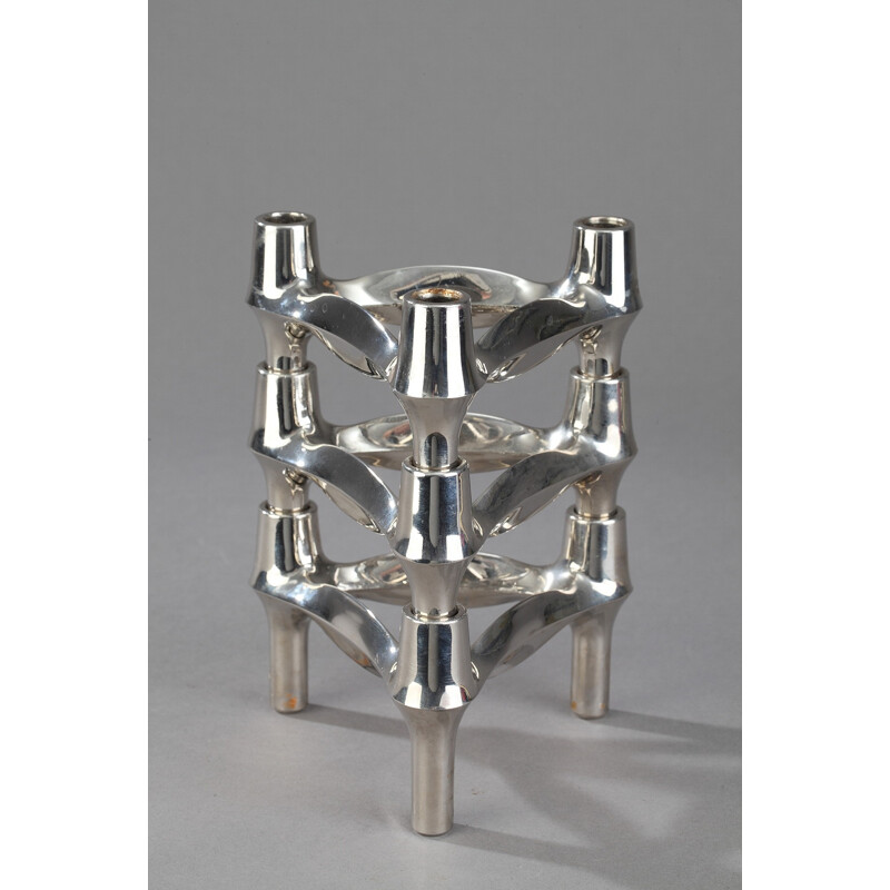 Set of 3 adjustable candleholders by Fritz Nagel for BMF - 1960s