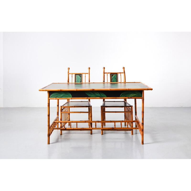 Vintage bamboo dining set, Italy
