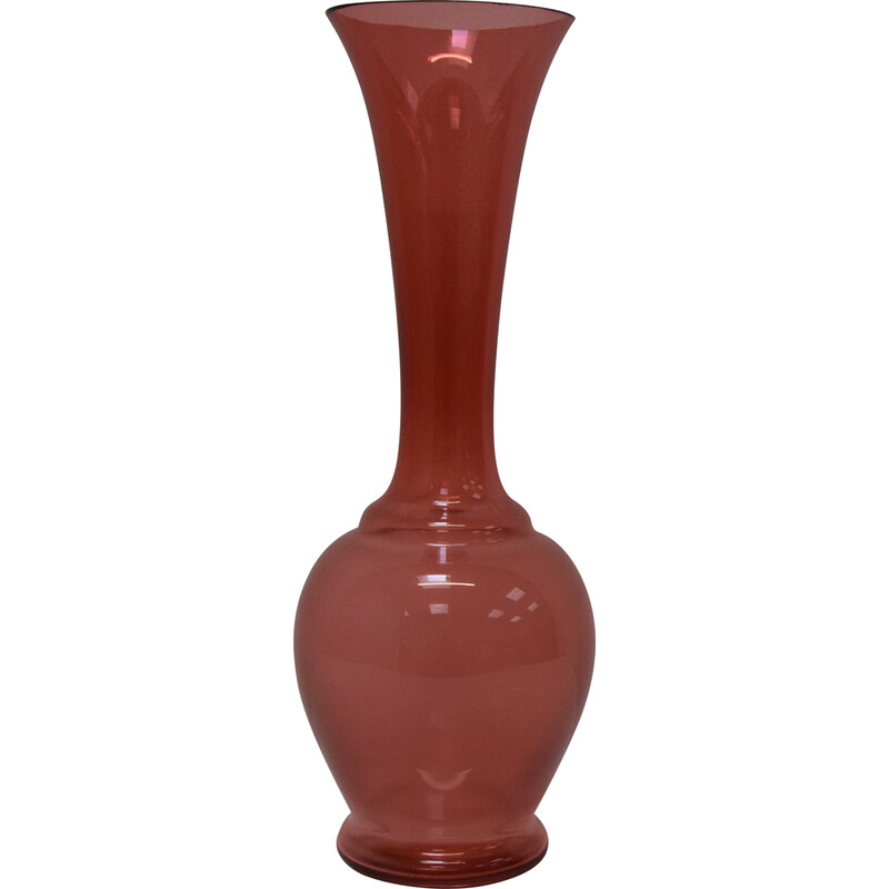 Vase aus tschechischem Kunstglas von Glasswork Novy Bor, 1950er Jahre