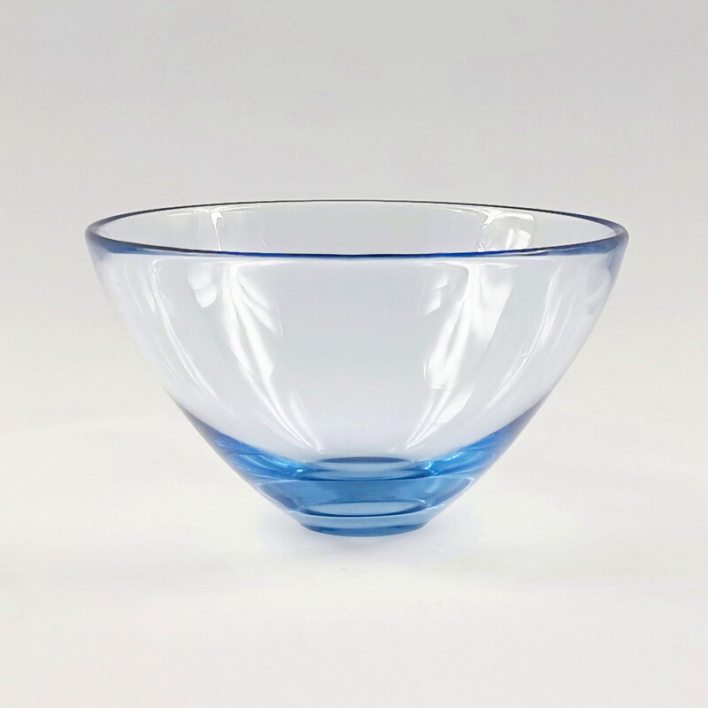 Vintage Scandinavian glass bowl by Per Lütken for Holmegaard, Denmark, 1960