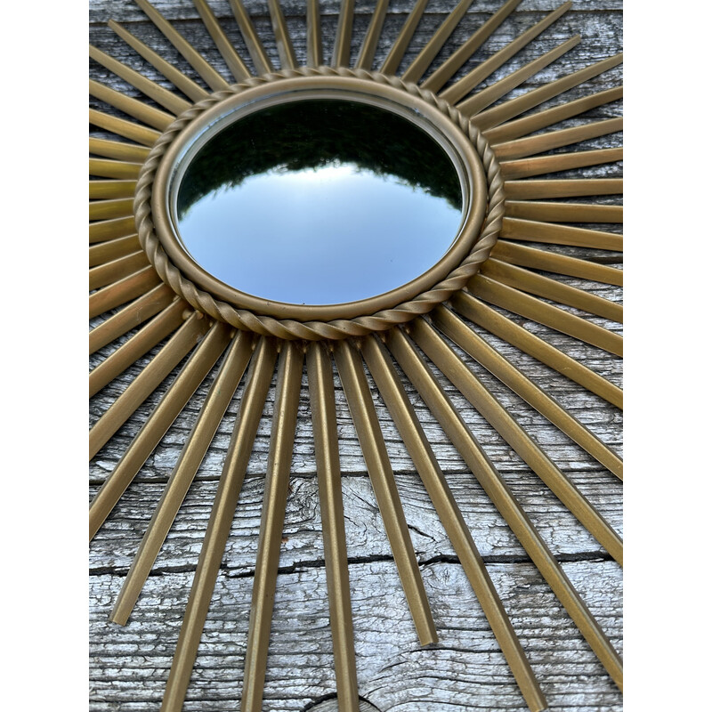 Miroir soleil vintage Chaty Valauris doré, 1960-1970