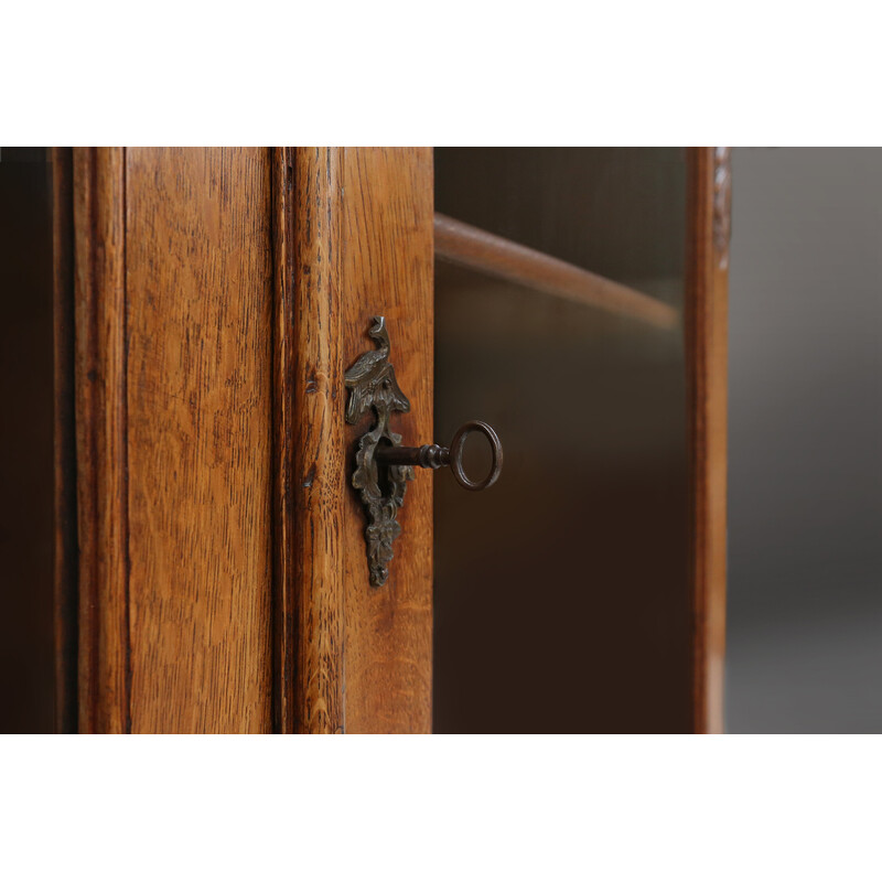 Vintage wood display cabinet