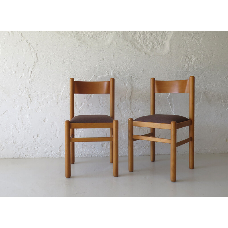 Paire de chaises vintage rembourrée, Suède 1960