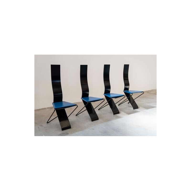 Ensemble de 4 chaises vintage Impronta, 1980-1990