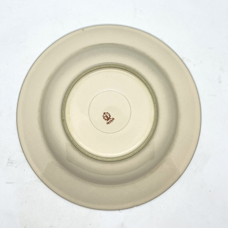 Vintage deep plate "Tułowice" in porcelain, Poland 1980s