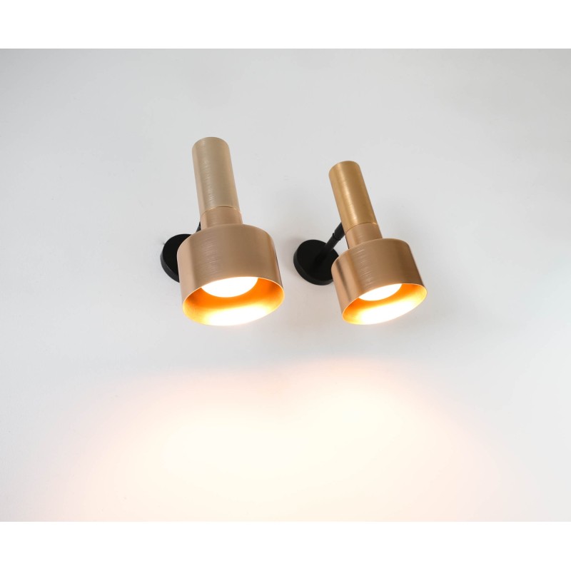 Pair of mid century adjustable wall spot lamps, 1960s