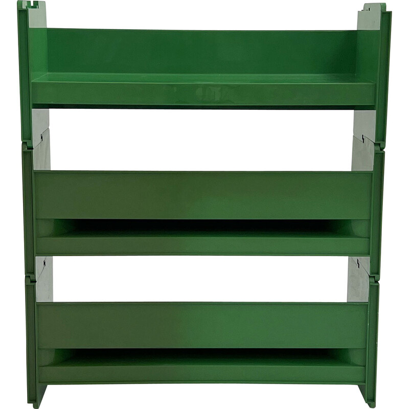 Vintage green modular Jeep bookcase by De Pas, D'Urbino and Lomazzi for Bbb, 1970s