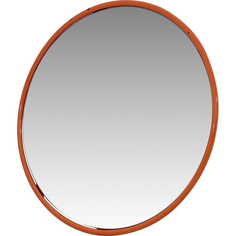 Vintage orange mirror by Flyline, 1980s