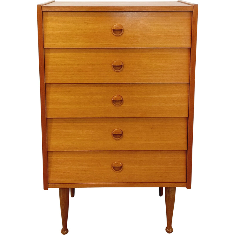 Vintage teak chest of drawers, 1950-1960