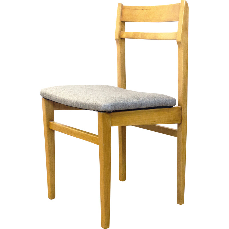 Conjunto de 4 cadeiras de madeira vintage da Muebles Gascón, Espanha 1960