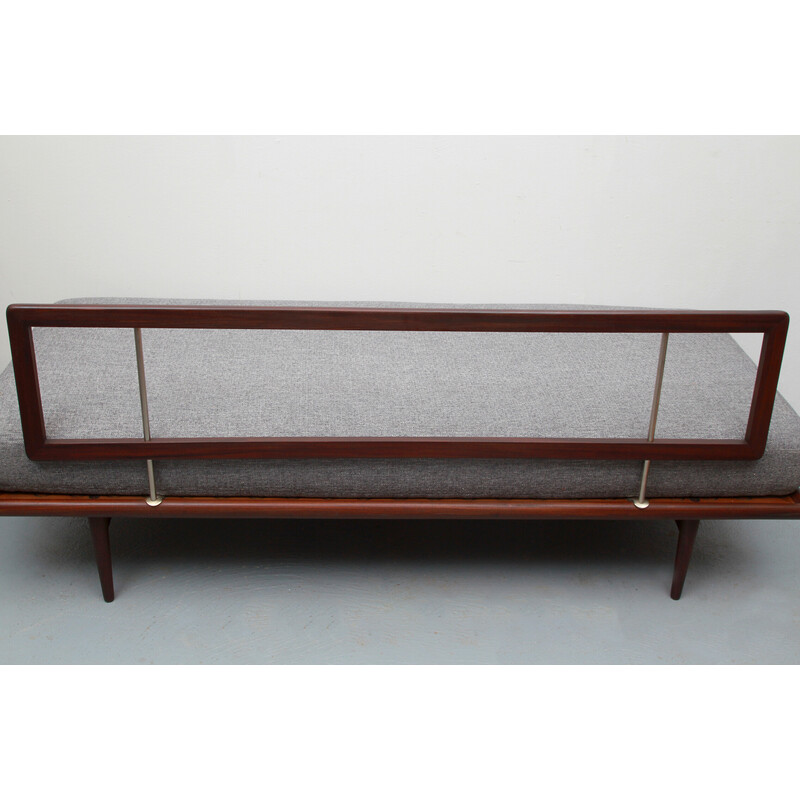 Vintage daybed in teak and grey uppolstery, 1950s