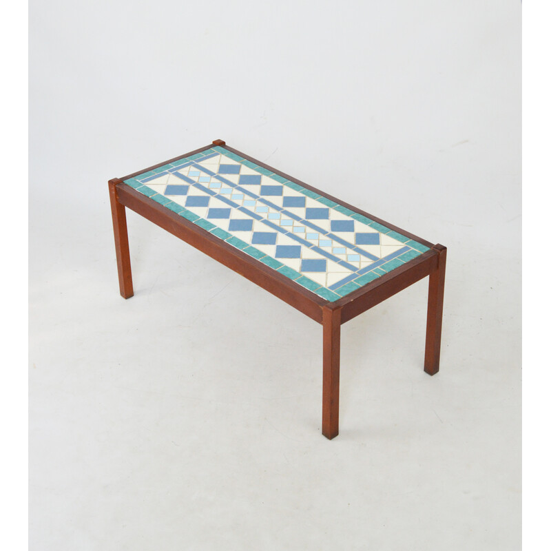 Tavolino vintage a mosaico, anni '70